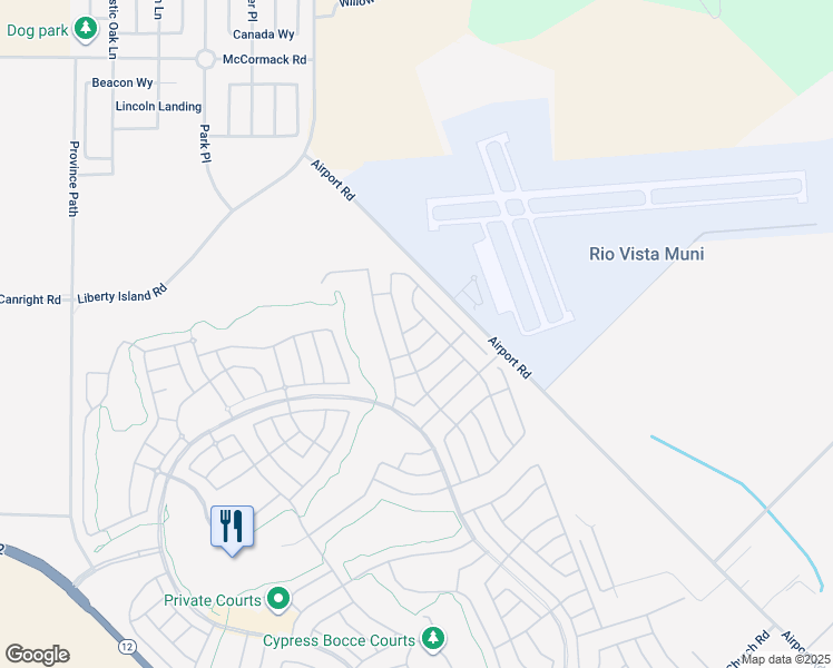 map of restaurants, bars, coffee shops, grocery stores, and more near 510 Lon Hills in Rio Vista