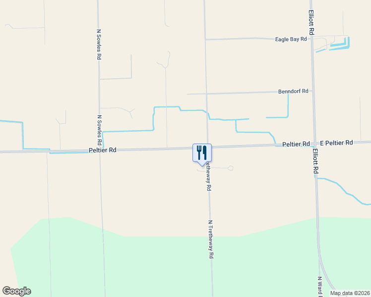 map of restaurants, bars, coffee shops, grocery stores, and more near Peltier Road in Acampo
