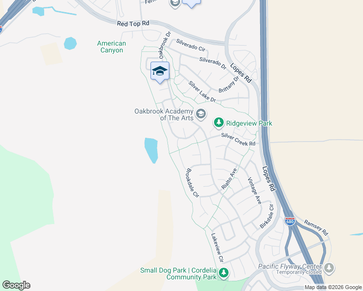 map of restaurants, bars, coffee shops, grocery stores, and more near 710 Danridge Court in Fairfield