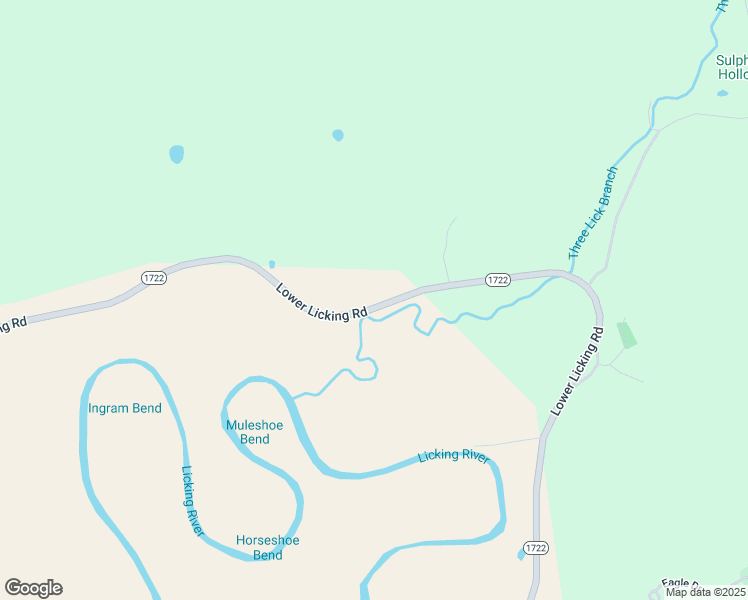 map of restaurants, bars, coffee shops, grocery stores, and more near Lower Licking Road in Morehead
