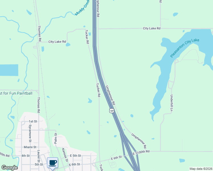 map of restaurants, bars, coffee shops, grocery stores, and more near Umphenour Road in Pleasanton