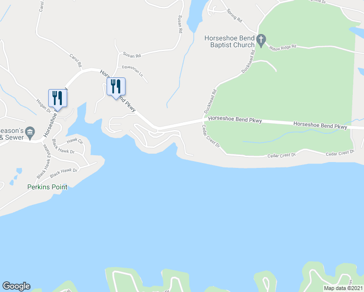 map of restaurants, bars, coffee shops, grocery stores, and more near 248 East Palisades Condo Drive in Lake Ozark