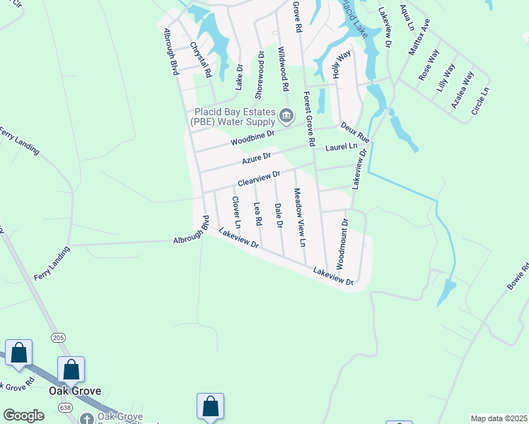 map of restaurants, bars, coffee shops, grocery stores, and more near 116 Lea Road in Colonial Beach