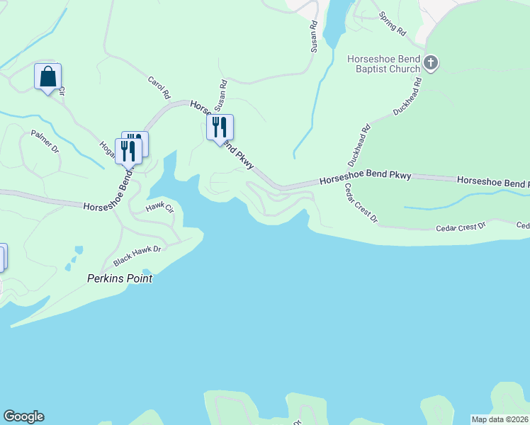 map of restaurants, bars, coffee shops, grocery stores, and more near 99 West Palisades Condo Drive in Lake Ozark