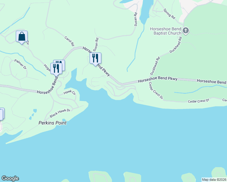 map of restaurants, bars, coffee shops, grocery stores, and more near 1-99 West Palisades Condo Drive in Lake Ozark