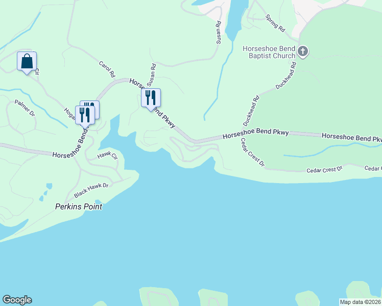 map of restaurants, bars, coffee shops, grocery stores, and more near 354 West Palisades Condo Drive in Lake Ozark