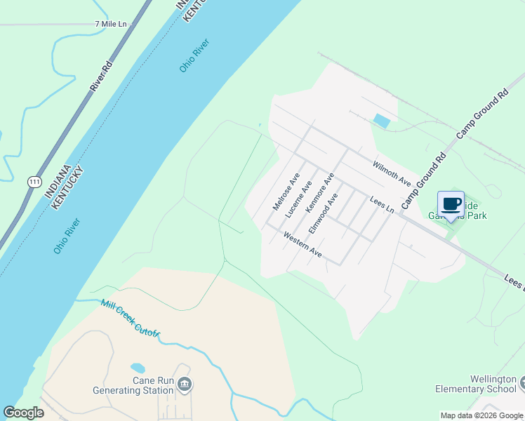 map of restaurants, bars, coffee shops, grocery stores, and more near 6612 Putman Avenue in Louisville