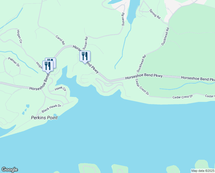 map of restaurants, bars, coffee shops, grocery stores, and more near 354 West Palisades Condo Drive in Lake Ozark