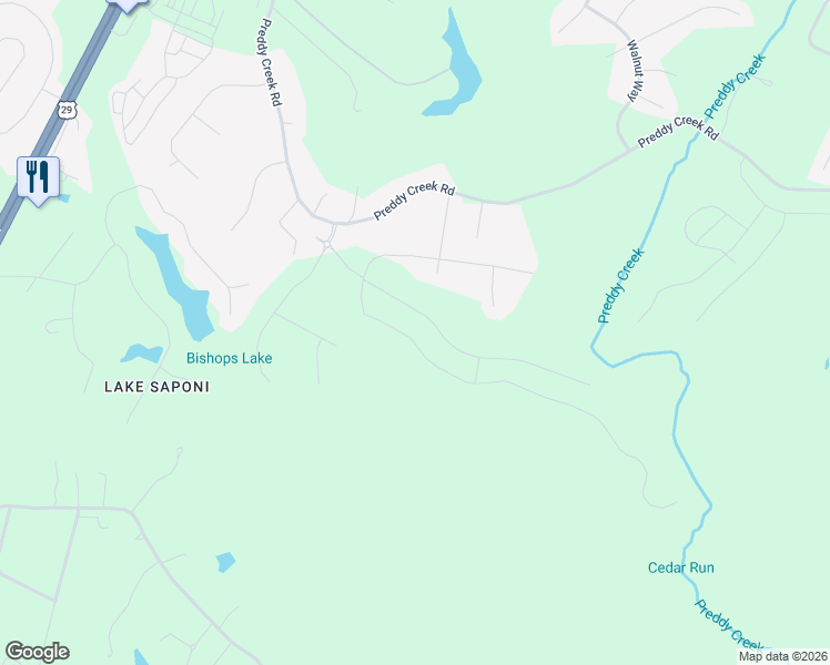 map of restaurants, bars, coffee shops, grocery stores, and more near 174 Lumber Lane in Barboursville