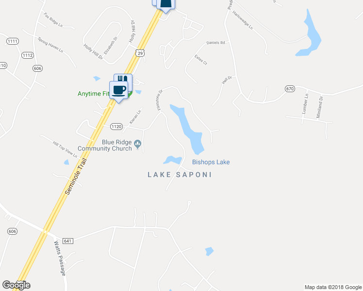 map of restaurants, bars, coffee shops, grocery stores, and more near 5501 Flintstone Drive in Barboursville