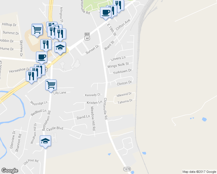 map of restaurants, bars, coffee shops, grocery stores, and more near 272 Clay Court in Paris