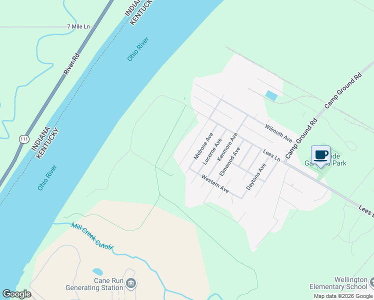 map of restaurants, bars, coffee shops, grocery stores, and more near 6612 Putman Avenue in Louisville