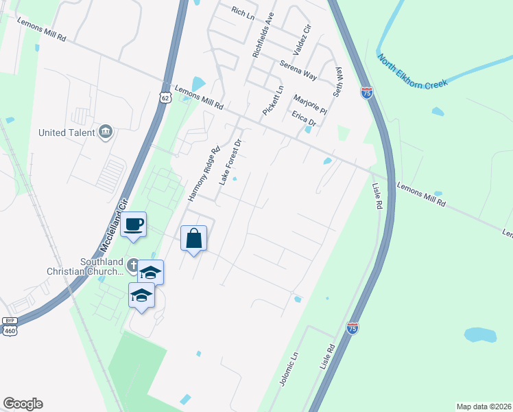 map of restaurants, bars, coffee shops, grocery stores, and more near 106 Rose Street in Georgetown