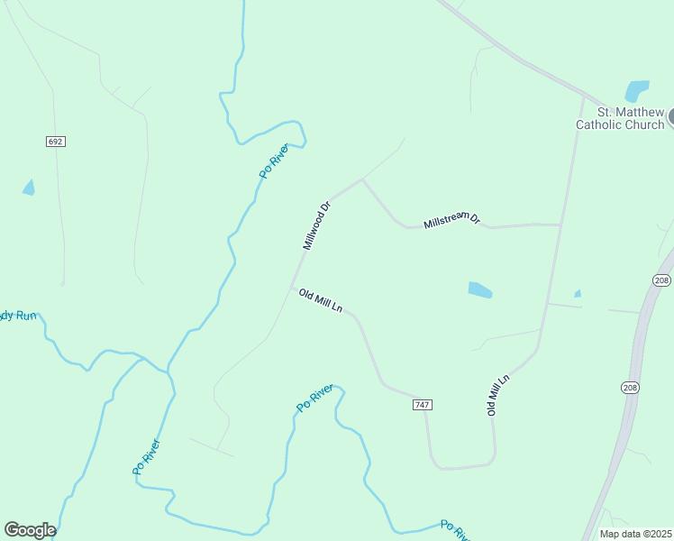 map of restaurants, bars, coffee shops, grocery stores, and more near 8811 Millwood Drive in Spotsylvania