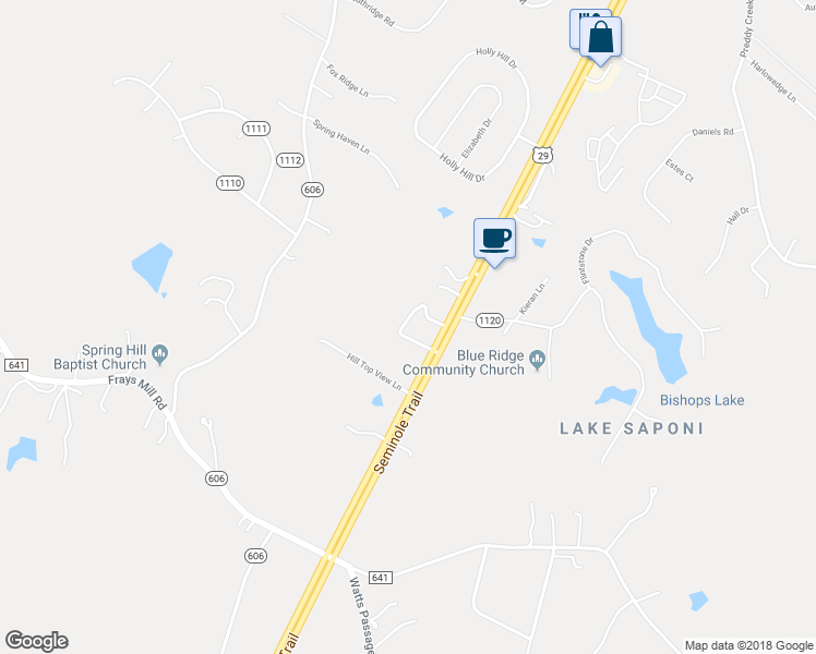 map of restaurants, bars, coffee shops, grocery stores, and more near  in 