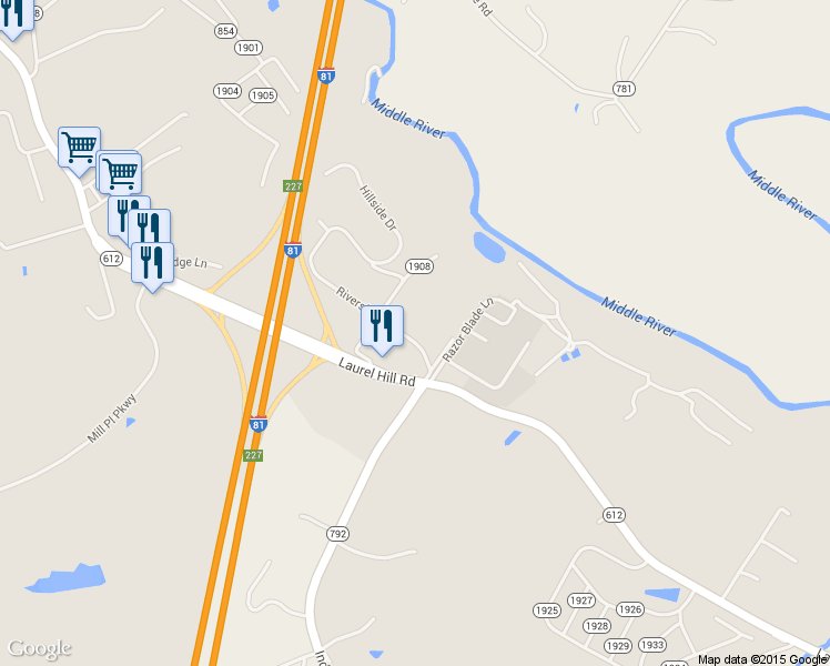 map of restaurants, bars, coffee shops, grocery stores, and more near 43 Riverside Avenue in Verona