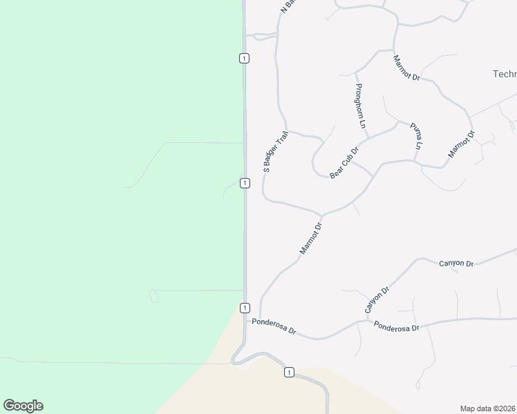 map of restaurants, bars, coffee shops, grocery stores, and more near 64-146 South Badger Trail in Ridgway