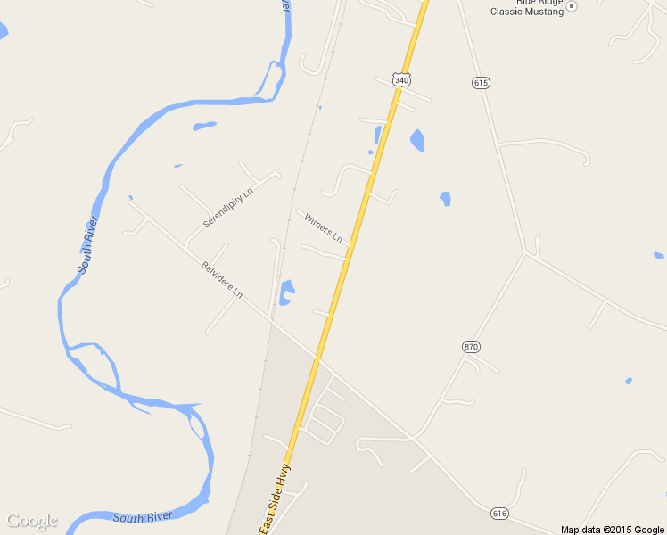 map of restaurants, bars, coffee shops, grocery stores, and more near 3024 East Side Highway in Grottoes