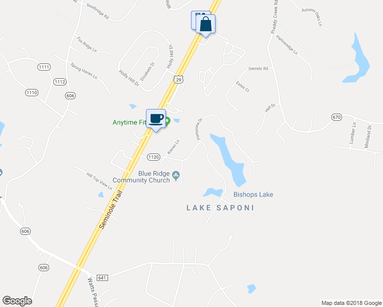 map of restaurants, bars, coffee shops, grocery stores, and more near 251 Lake Saponi Drive in Barboursville
