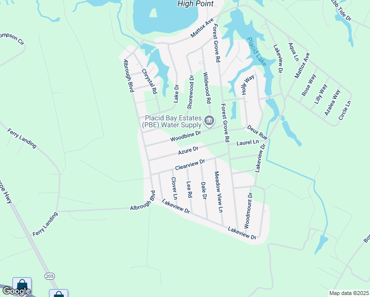 map of restaurants, bars, coffee shops, grocery stores, and more near 145 Azure Drive in Colonial Beach