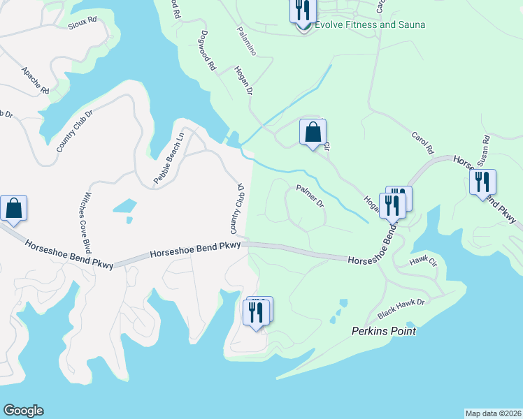 map of restaurants, bars, coffee shops, grocery stores, and more near 149 Snead Circle in Lake Ozark