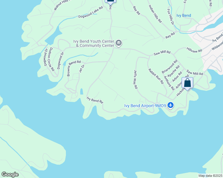 map of restaurants, bars, coffee shops, grocery stores, and more near Ozark View Road in Morgan County