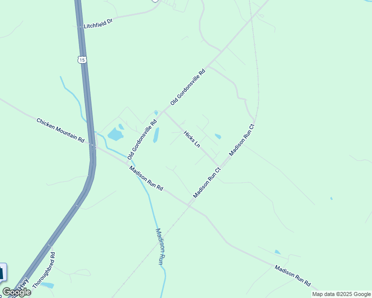 map of restaurants, bars, coffee shops, grocery stores, and more near 14222 Hicks Lane in Gordonsville