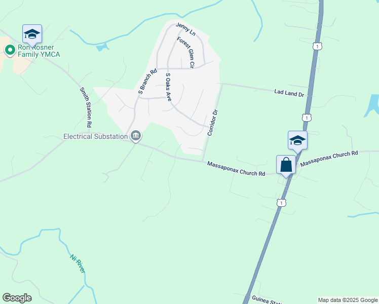 map of restaurants, bars, coffee shops, grocery stores, and more near 5306 Rachels Court in Fredericksburg