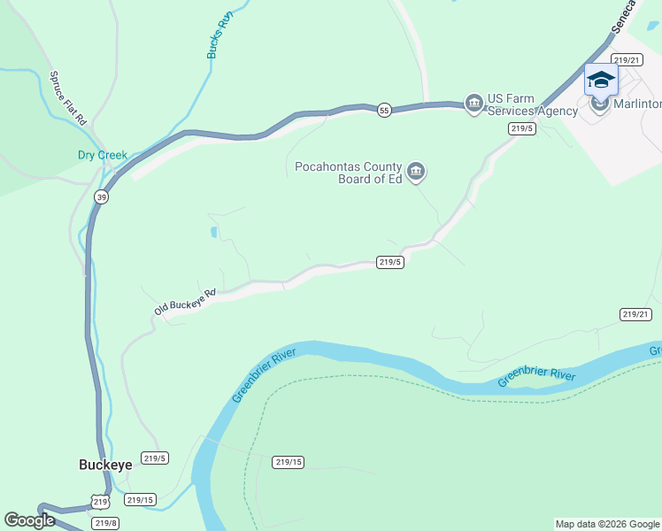 map of restaurants, bars, coffee shops, grocery stores, and more near Old Buckeye Road in Buckeye