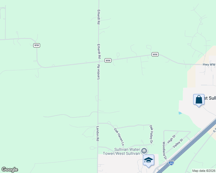 map of restaurants, bars, coffee shops, grocery stores, and more near 1773 Landon Road in Bourbon