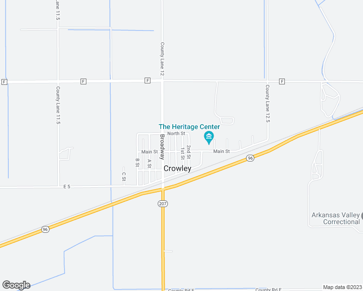 map of restaurants, bars, coffee shops, grocery stores, and more near in Crowley