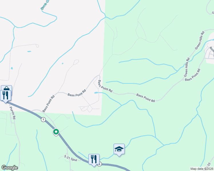 map of restaurants, bars, coffee shops, grocery stores, and more near 33652 Bass Point Road in Gravois Mills