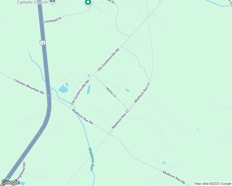 map of restaurants, bars, coffee shops, grocery stores, and more near 14222 Hicks Lane in Gordonsville