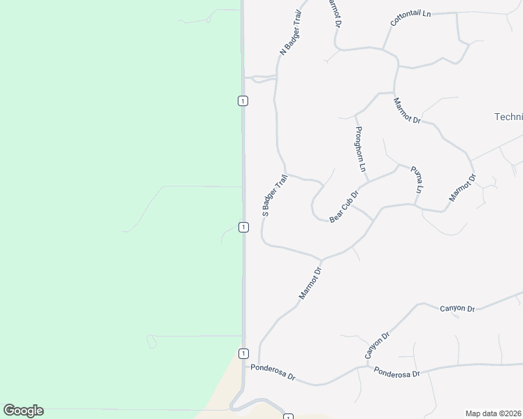 map of restaurants, bars, coffee shops, grocery stores, and more near 338 South Badger Trail in Ridgway