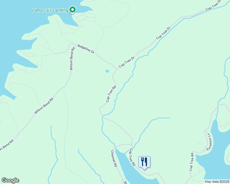 map of restaurants, bars, coffee shops, grocery stores, and more near 154 Cup Tree Road in Gravois Mills