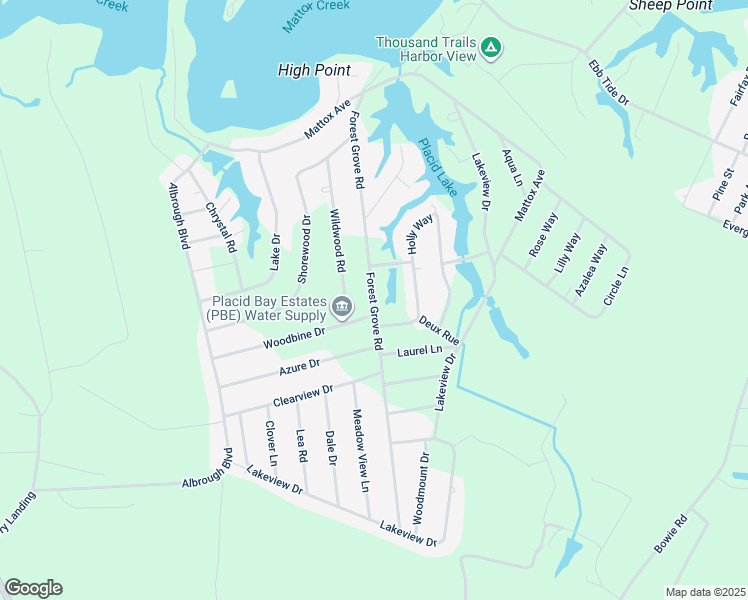 map of restaurants, bars, coffee shops, grocery stores, and more near 533 Forest Grove Road in Colonial Beach