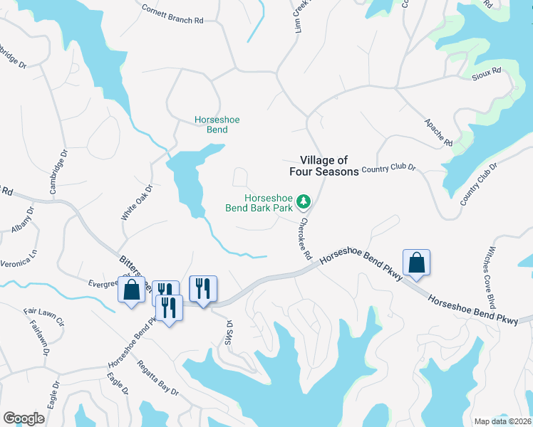 map of restaurants, bars, coffee shops, grocery stores, and more near 178 Reddington Road in Lake Ozark