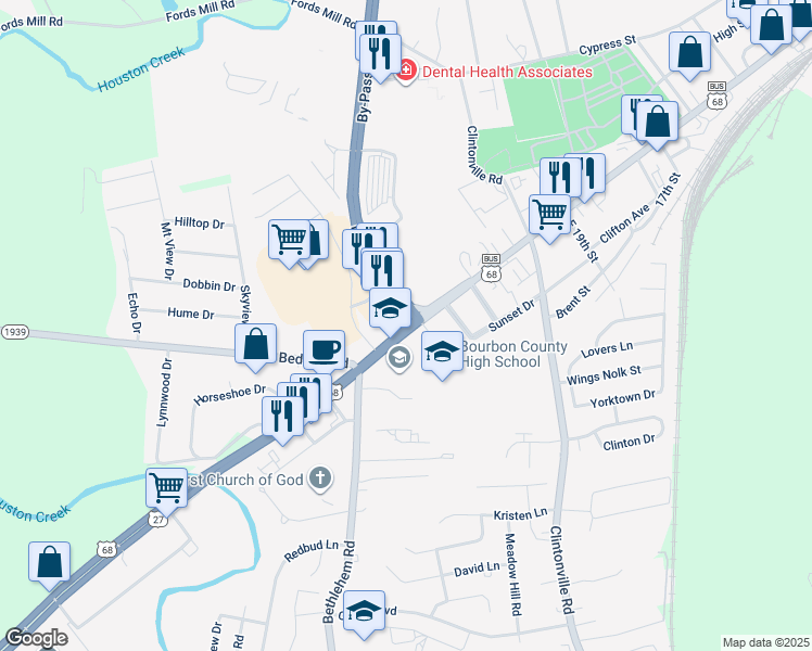 map of restaurants, bars, coffee shops, grocery stores, and more near 1000 Martin Luther King Junior Boulevard in Paris