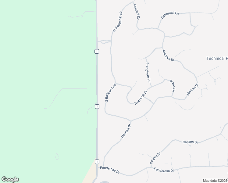 map of restaurants, bars, coffee shops, grocery stores, and more near 442 South Badger Trail in Ridgway