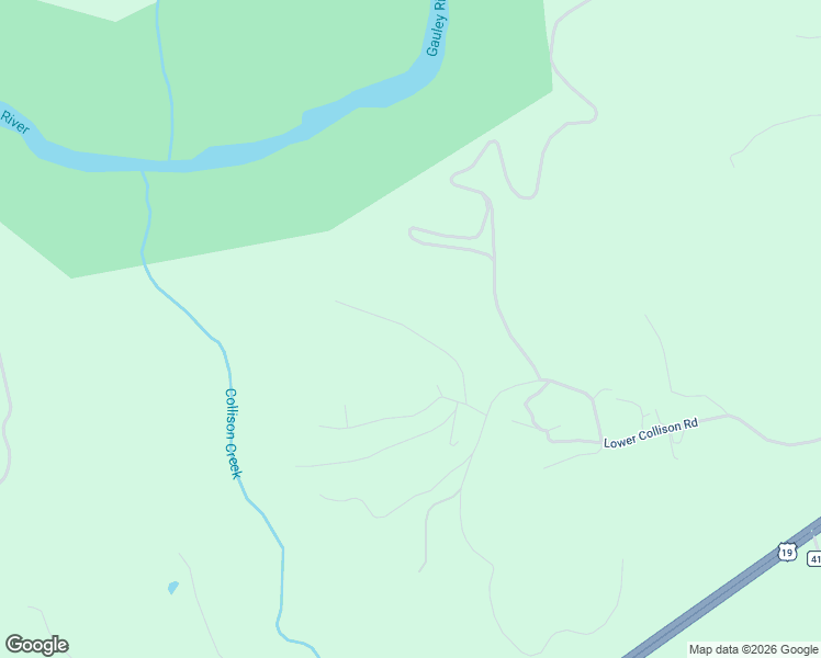 map of restaurants, bars, coffee shops, grocery stores, and more near River Ridge Lane in Nicholas County