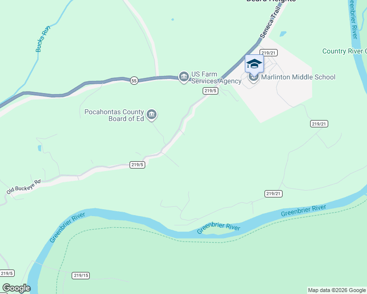 map of restaurants, bars, coffee shops, grocery stores, and more near Old Buckeye Road in Buckeye