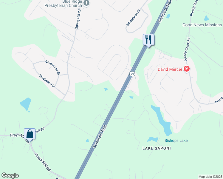 map of restaurants, bars, coffee shops, grocery stores, and more near 286 Holly Hill Drive in Barboursville