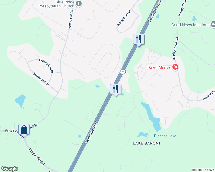 map of restaurants, bars, coffee shops, grocery stores, and more near 6153 Seminole Trail in Barboursville