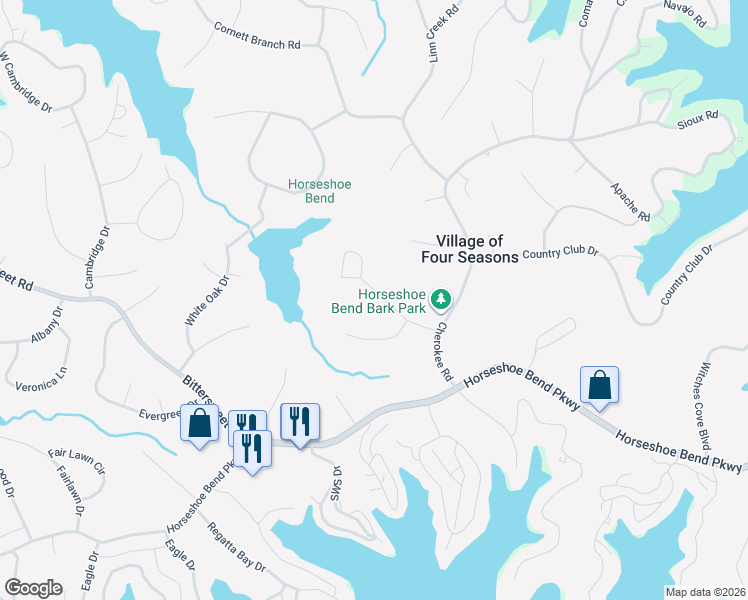 map of restaurants, bars, coffee shops, grocery stores, and more near 178 Reddington Road in Lake Ozark