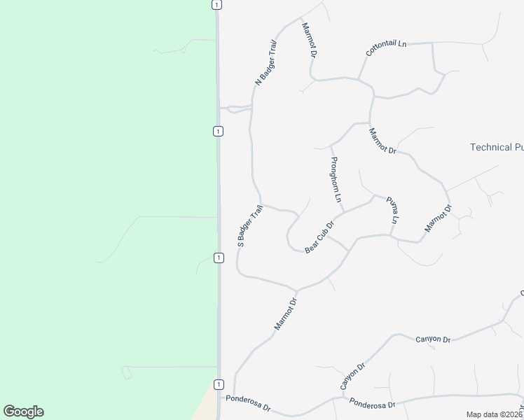 map of restaurants, bars, coffee shops, grocery stores, and more near 442 South Badger Trail in Ridgway