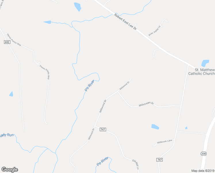 map of restaurants, bars, coffee shops, grocery stores, and more near 8800 Millwood Drive in Spotsylvania