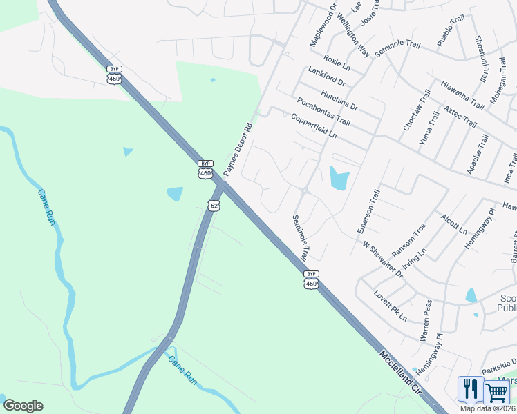 map of restaurants, bars, coffee shops, grocery stores, and more near 132 Stapleton Way in Georgetown