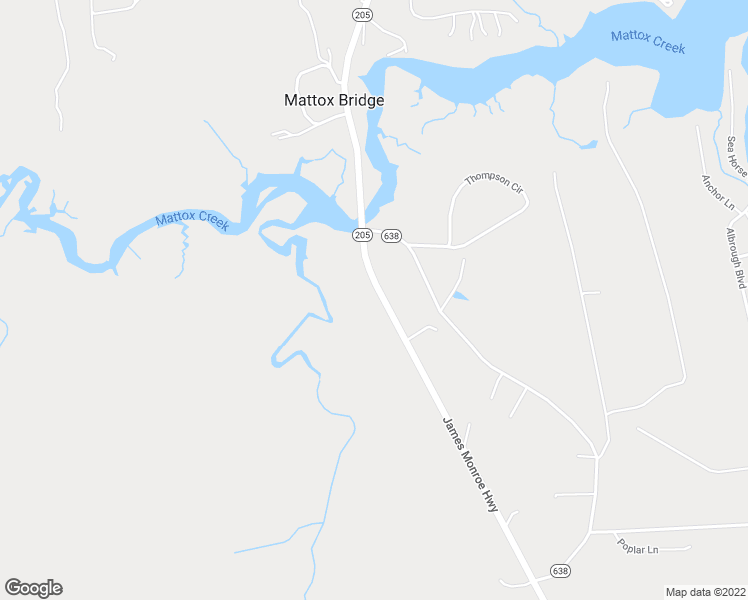 map of restaurants, bars, coffee shops, grocery stores, and more near 1135 James Monroe Highway in Colonial Beach