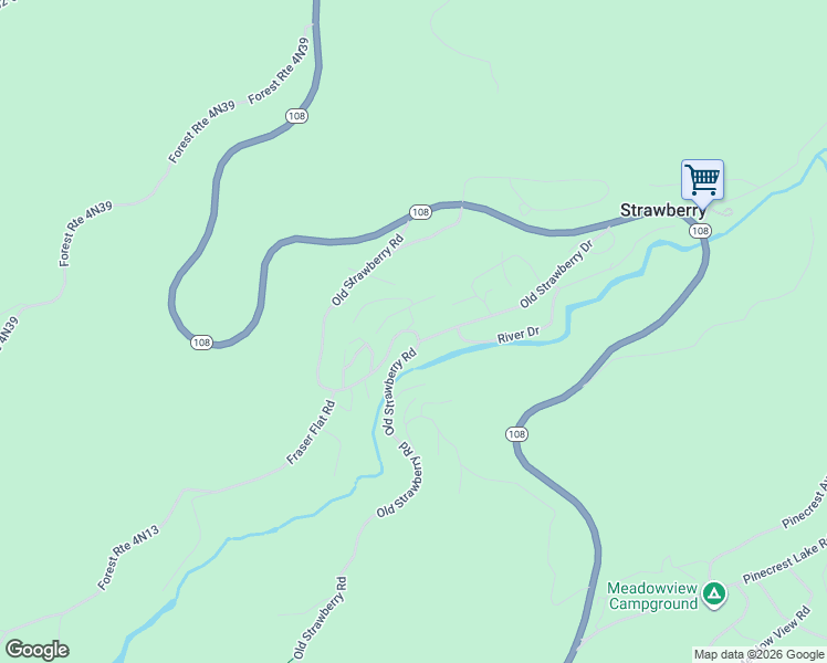 map of restaurants, bars, coffee shops, grocery stores, and more near 30433 Old Strawberry Road in Strawberry