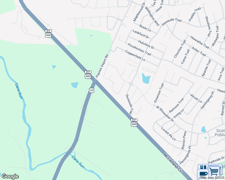 map of restaurants, bars, coffee shops, grocery stores, and more near 132 Stapleton Way in Georgetown